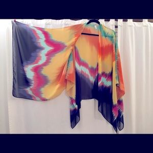 Chico’s brand boho rainbow color shawl/scarf